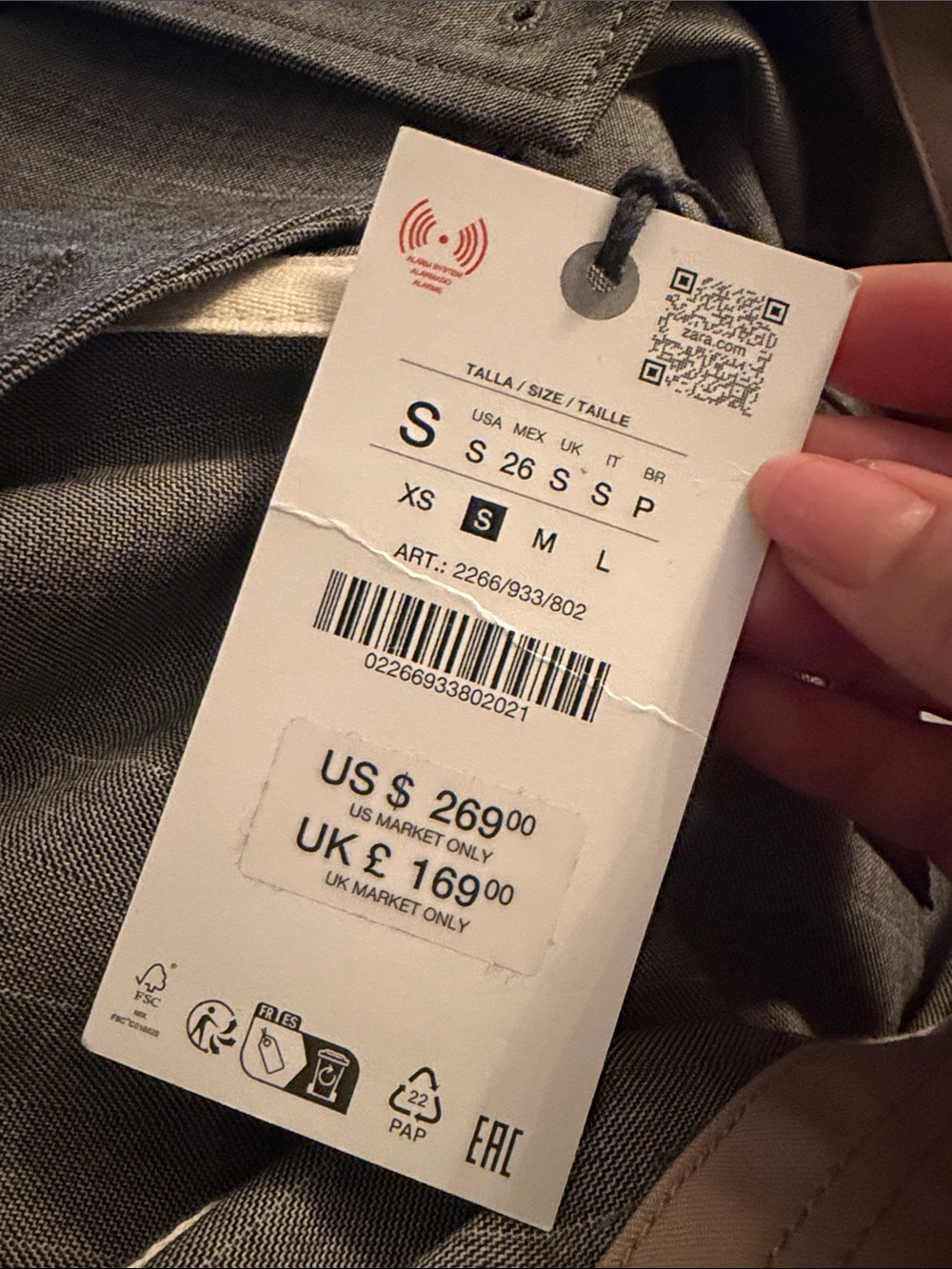 NWT ZARA Trench Coat $269 retail - Picture 9 of 11